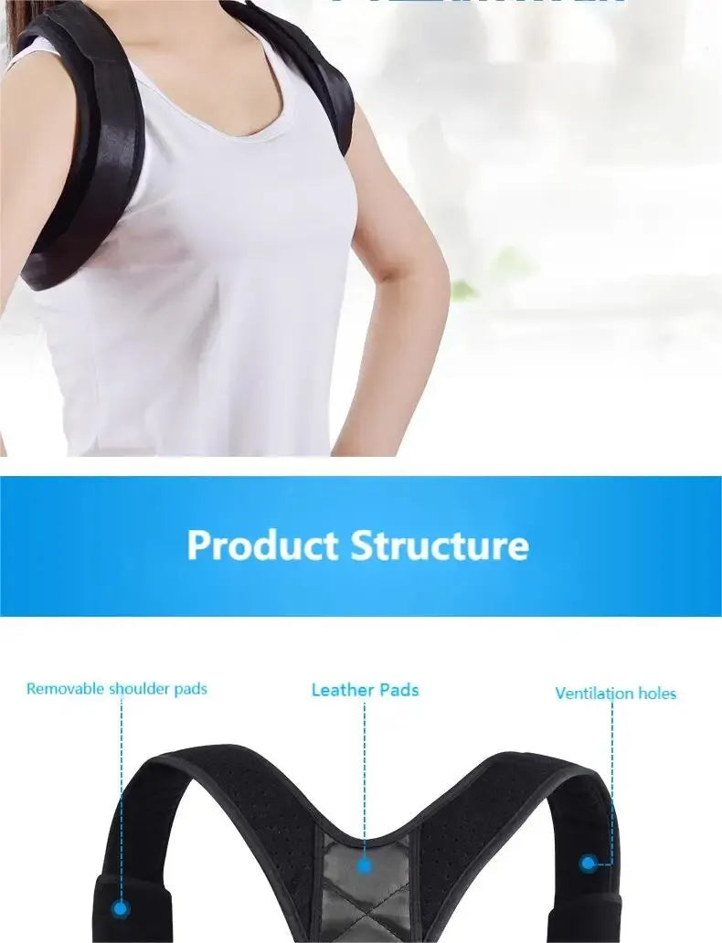 Adjustable Back Posture Corrector – Breathable Support Brace