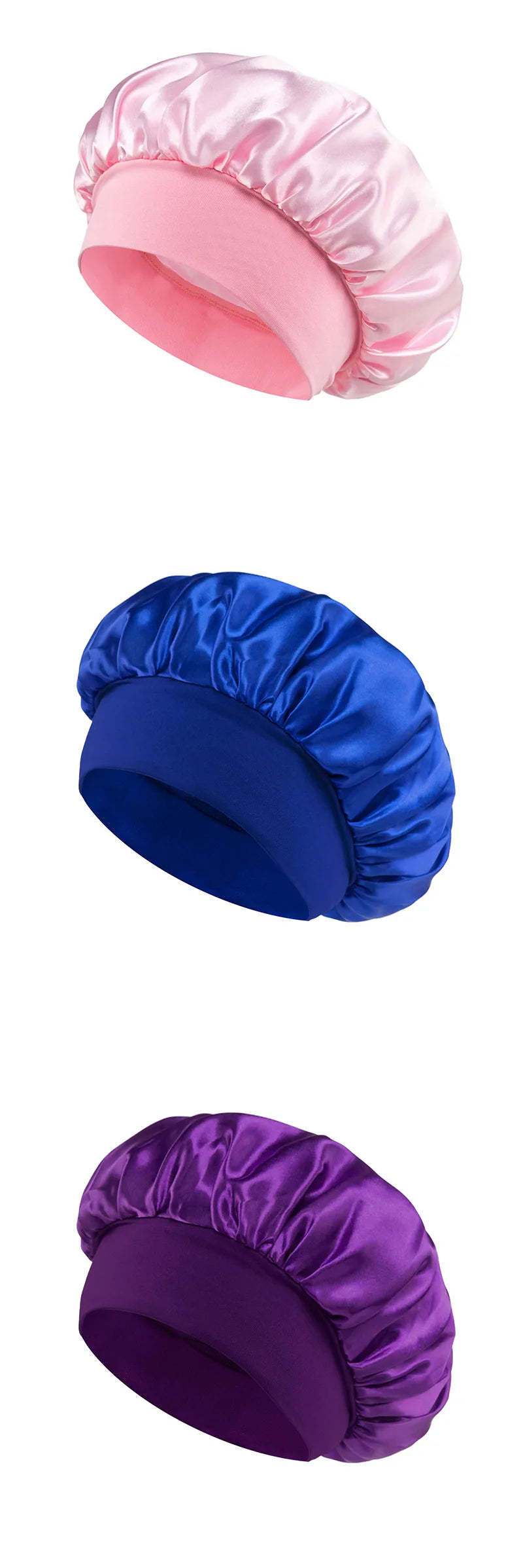Women’s Satin Hair Bonnet – Soft Elastic Sleep Cap for Hair Care