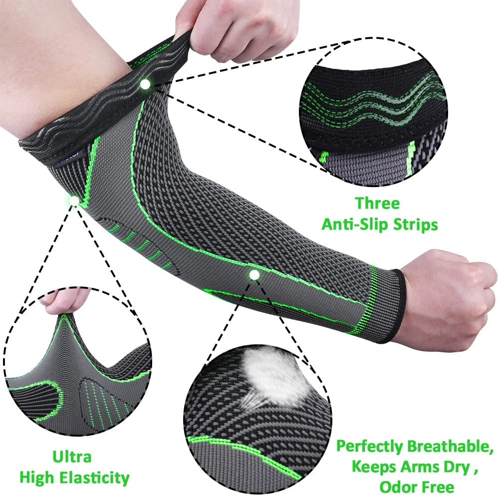 Breathable Elbow Compression Sleeve – Non-Slip Arm Support for Sports & Workouts