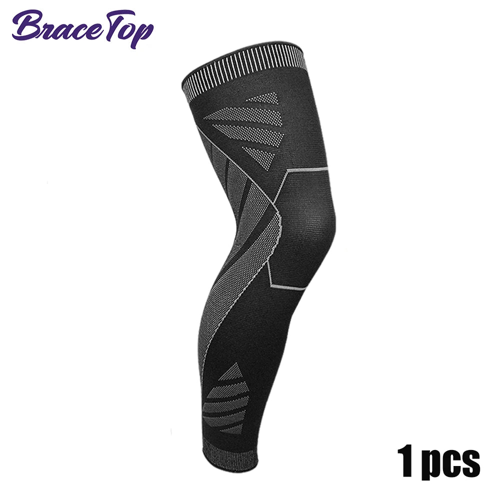 Full Leg Compression Sleeve – Long Knee Support for Sports & Pain Relief