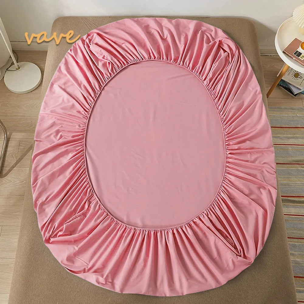 100% Cotton Fitted Sheet – Adjustable Non-Slip Mattress Cover (Single to King)