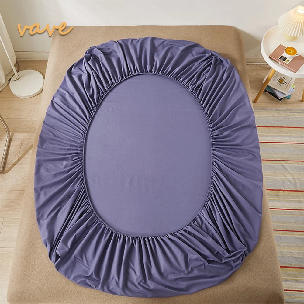 100% Cotton Fitted Sheet – Adjustable Non-Slip Mattress Cover (Single to King)