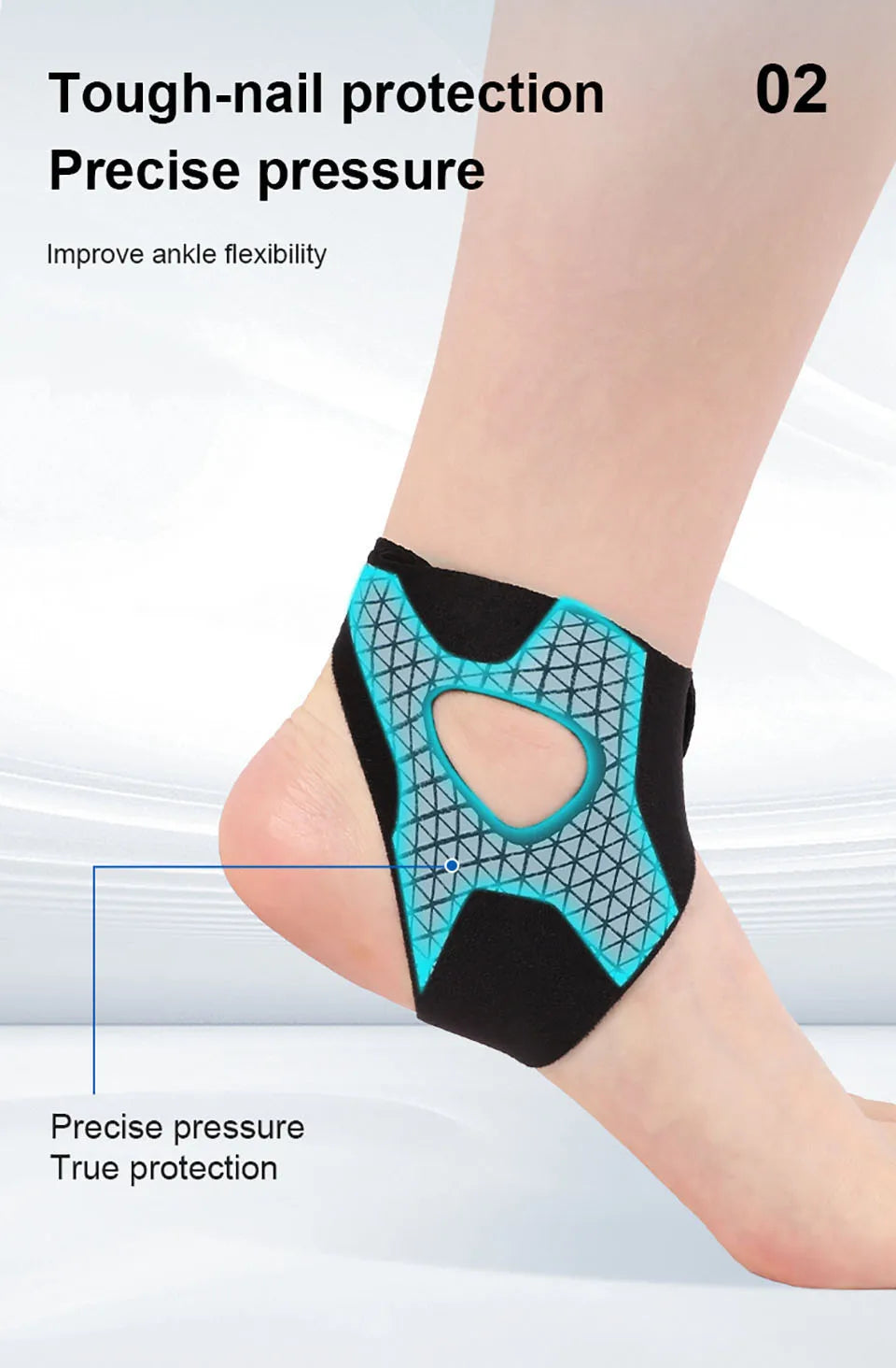 Adjustable Strap Ankle Support Brace – Ultra-Thin Compression Stabilizer