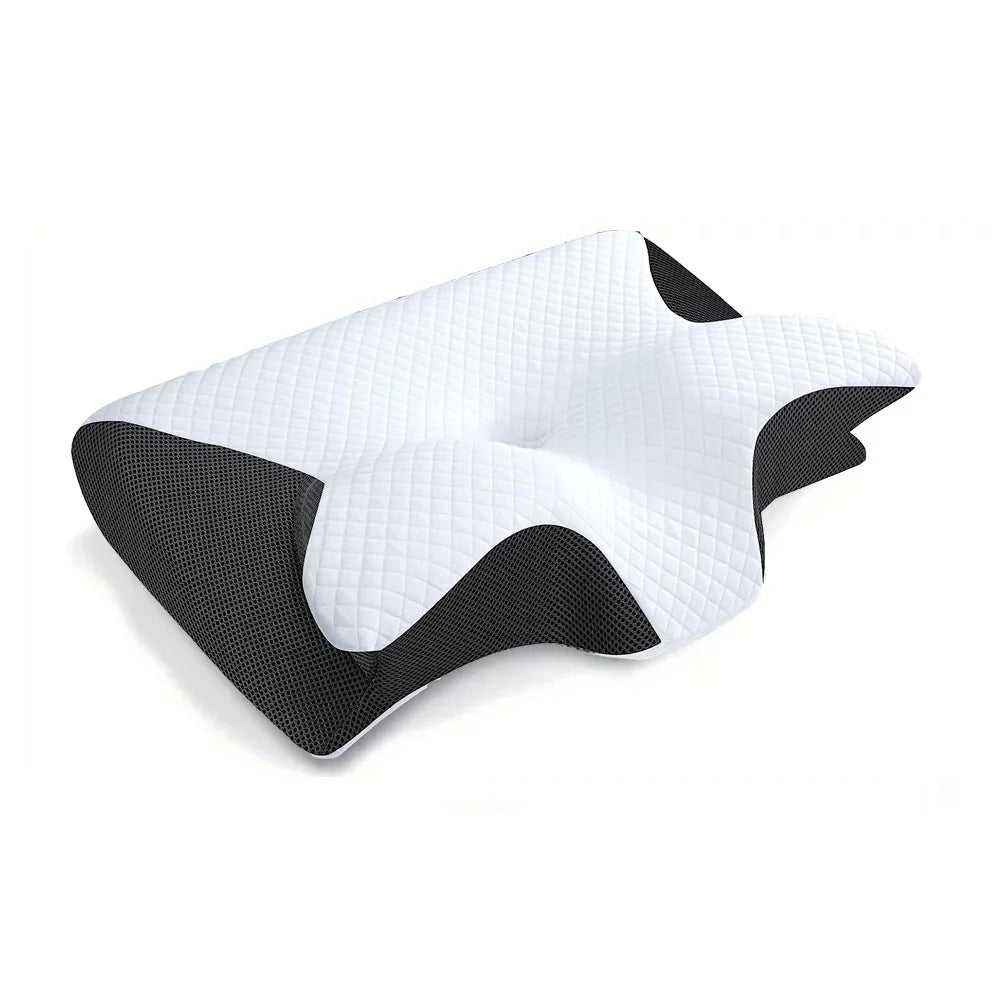 2-in-1 Memory Foam Cervical Pillow – Ergonomic Contour Neck Support