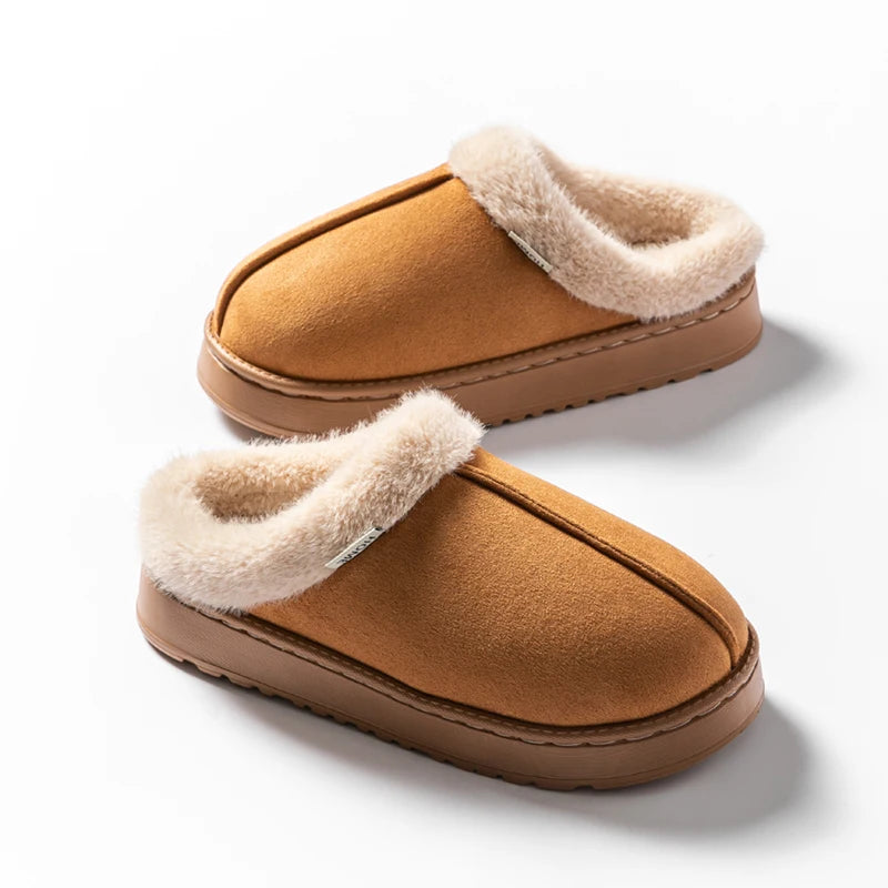 Women’s Warm Fluffy Slippers – Anti-Slip EVA Thick Sole Indoor Shoes