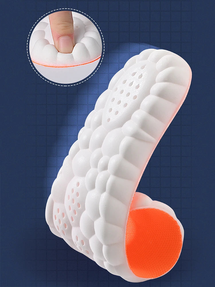 Breathable Latex Sport Insoles – Shock Absorption & Arch Support (1–4 Pairs)