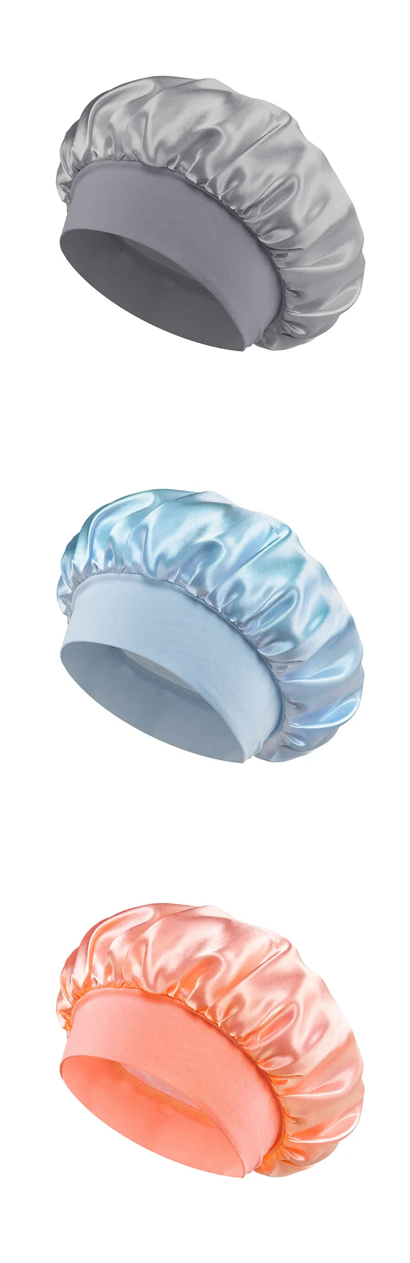 Women’s Satin Hair Bonnet – Soft Elastic Sleep Cap for Hair Care