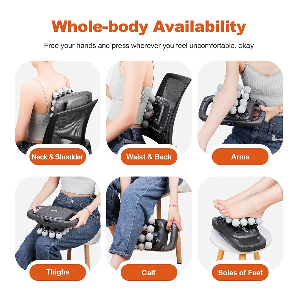 16-Head Percussion Massage Gun – High-Frequency Muscle Relief Device