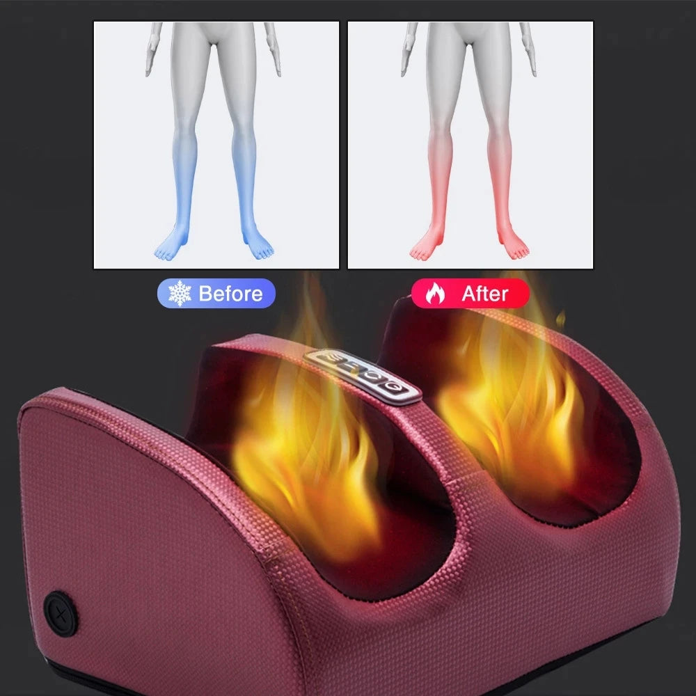Shiatsu Foot & Calf Massager – Heated Kneading Relief for Tired Muscles