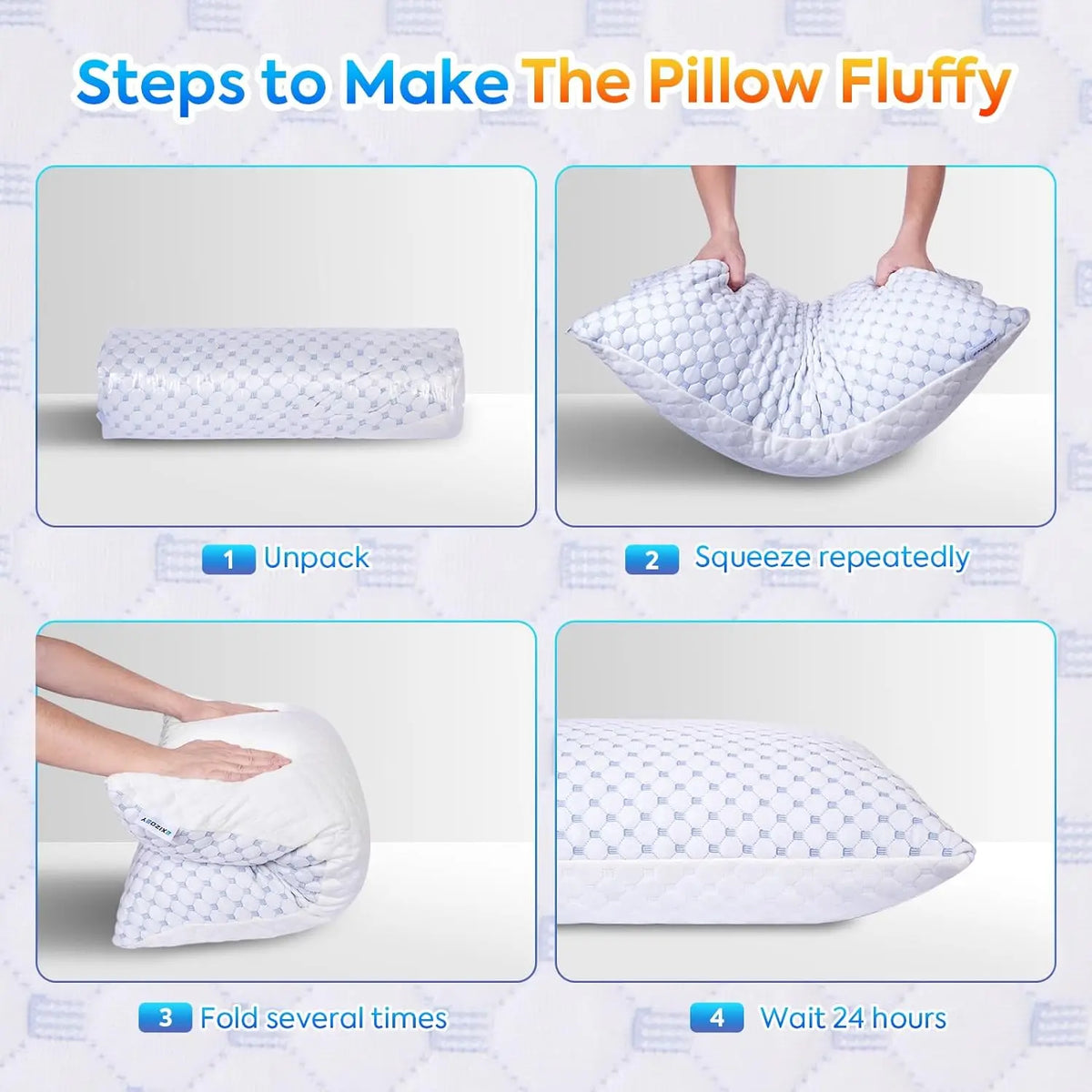 Cooling Memory Foam Pillow with Zipper – Adjustable Firmness Dual-Sided Design