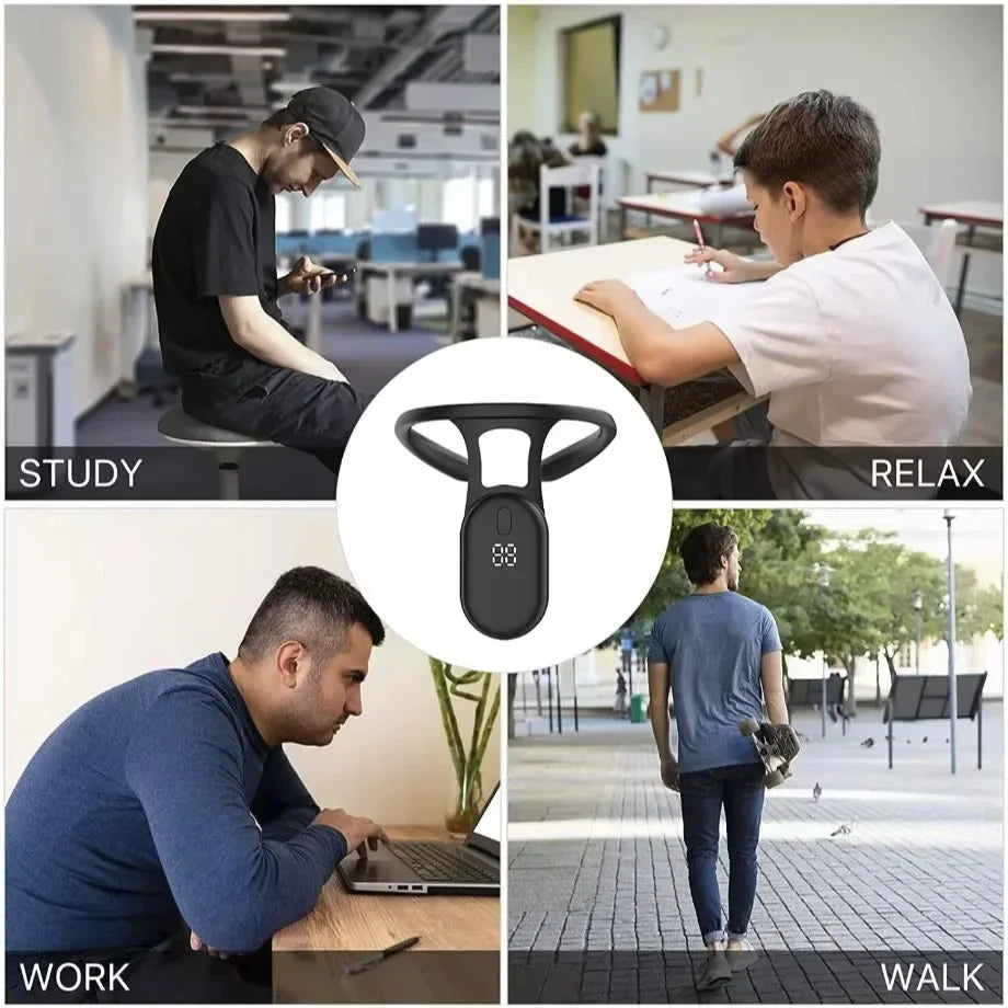 Smart Posture Corrector with Real-Time Vibration Reminder – Back Alignment Support