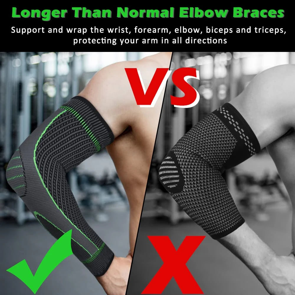 Breathable Elbow Compression Sleeve – Non-Slip Arm Support for Sports & Workouts