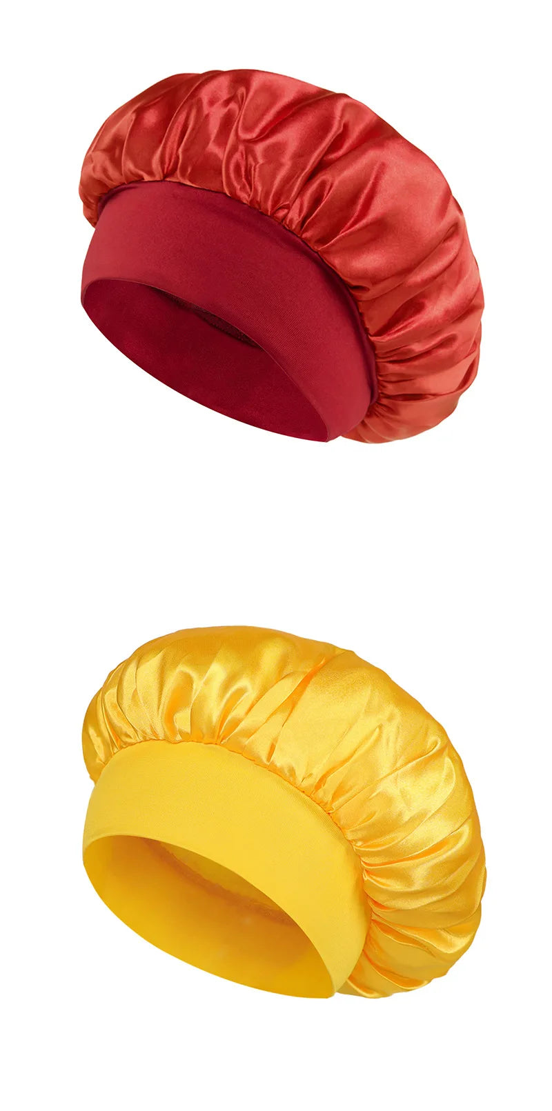 Women’s Satin Hair Bonnet – Soft Elastic Sleep Cap for Hair Care