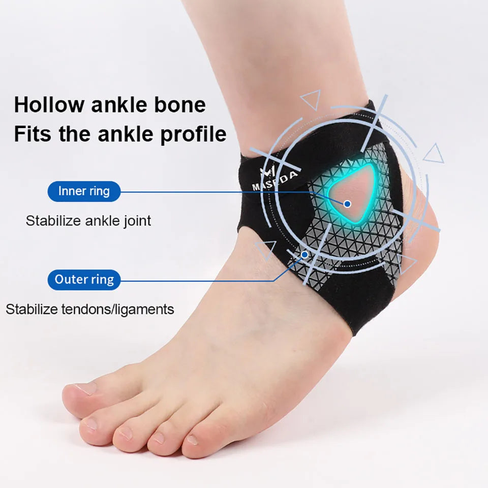 Adjustable Strap Ankle Support Brace – Ultra-Thin Compression Stabilizer