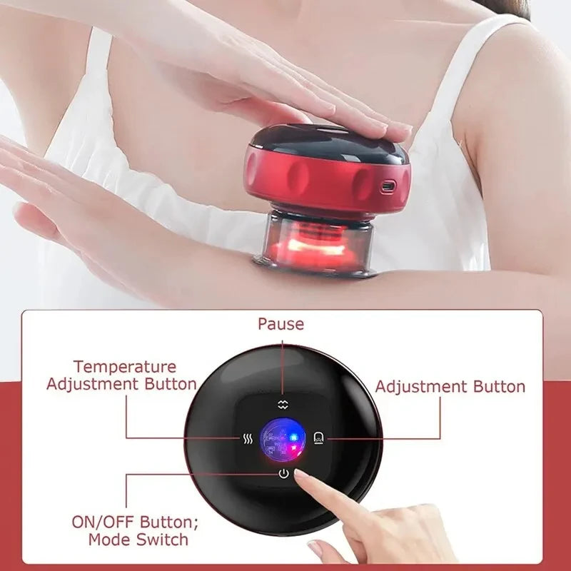 Plug-In Electric Heated Cupping Massager – Back & Neck Therapy Device
