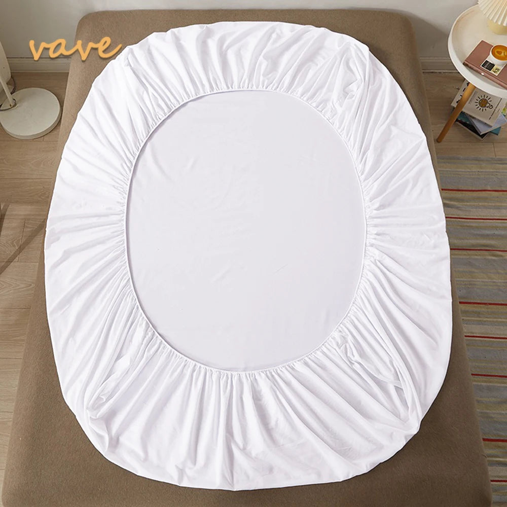 100% Cotton Fitted Sheet – Adjustable Non-Slip Mattress Cover (Single to King)