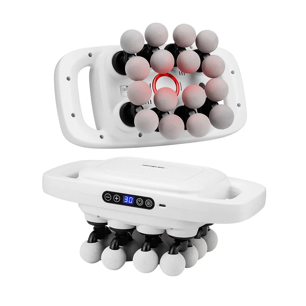 16-Head Percussion Massage Gun – High-Frequency Muscle Relief Device