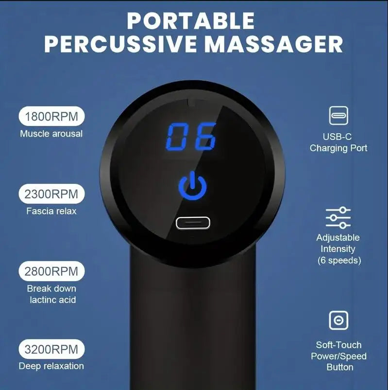 Mini Percussion Massage Gun – Handheld Muscle Recovery Device