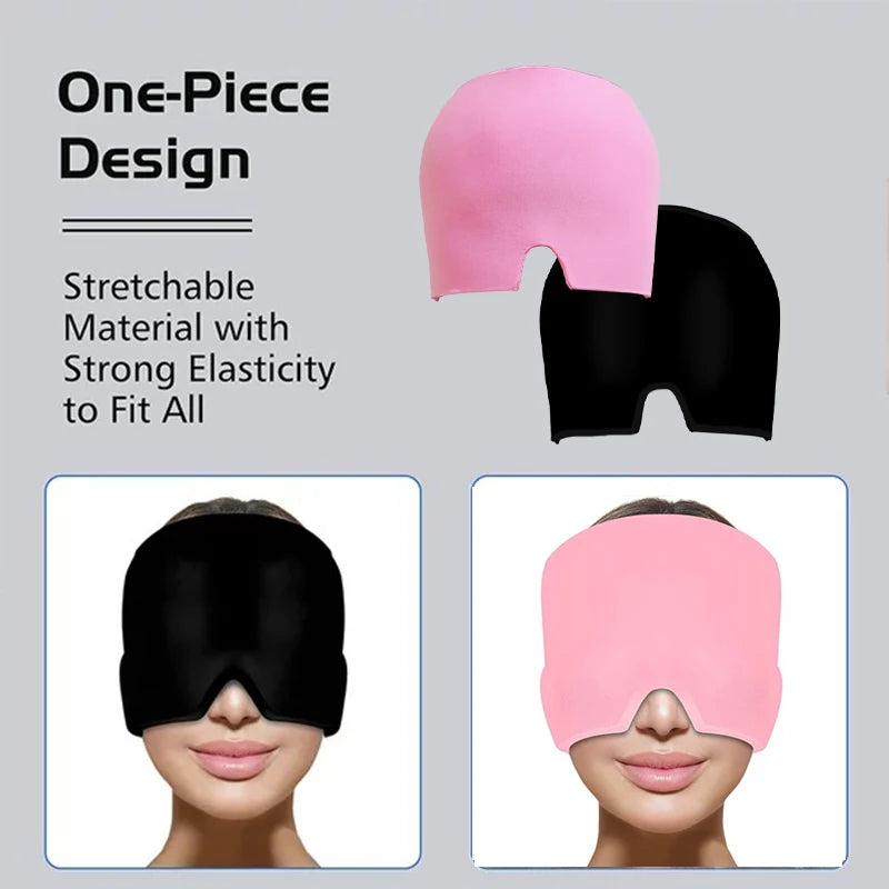 Reusable Gel Ice Migraine Relief Cap – Cold Compression Head Wrap