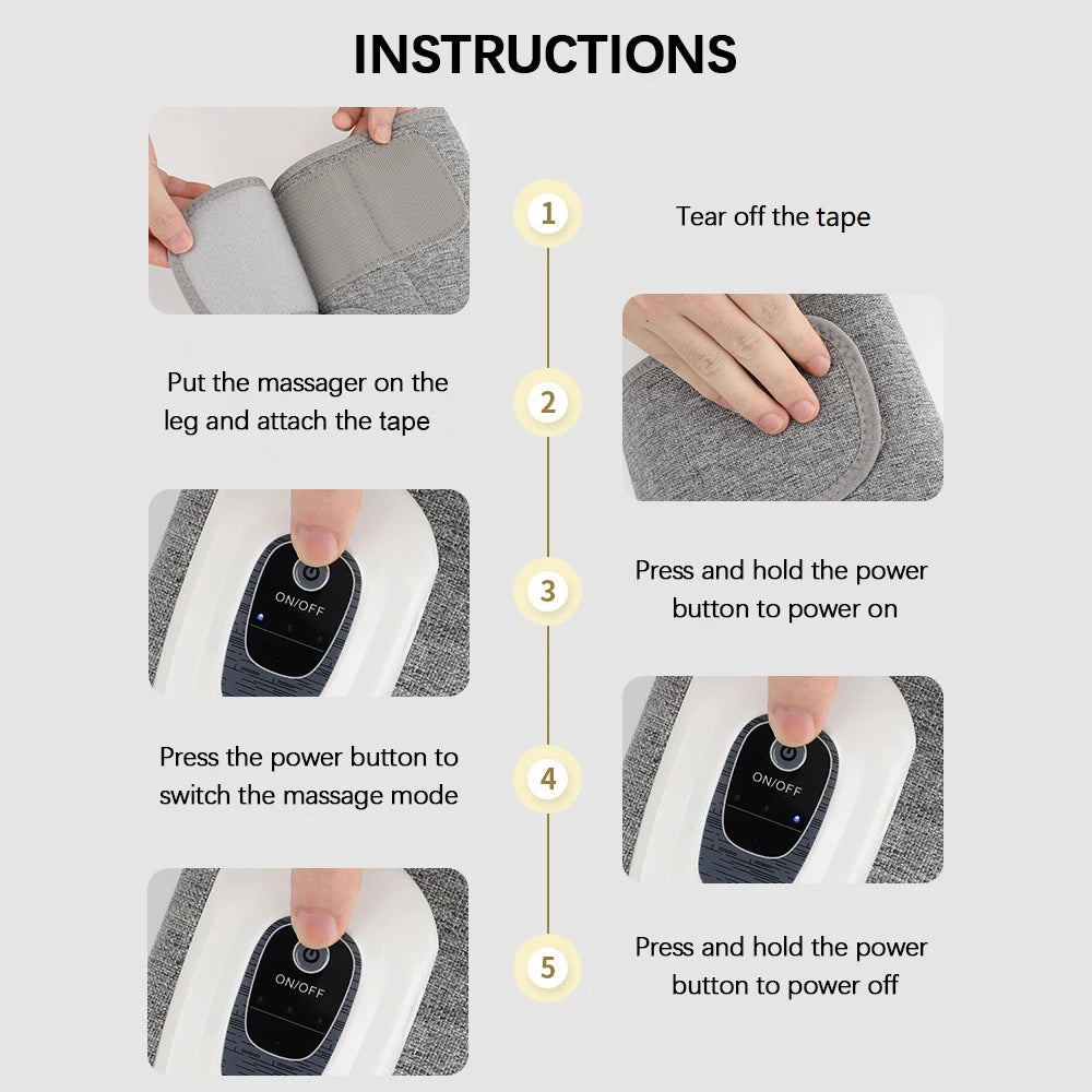 360° Air Compression Leg Massager – Wireless Calf Muscle Recovery