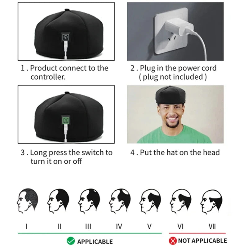 Red & Near Infrared Light Therapy Cap – 660nm & 830nm LED Hair Growth Device