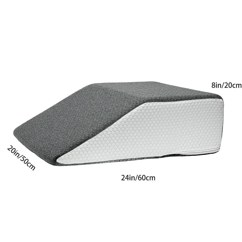 Memory Foam Leg Elevation Pillow – Wedge Support Cushion for Comfortable Sleep