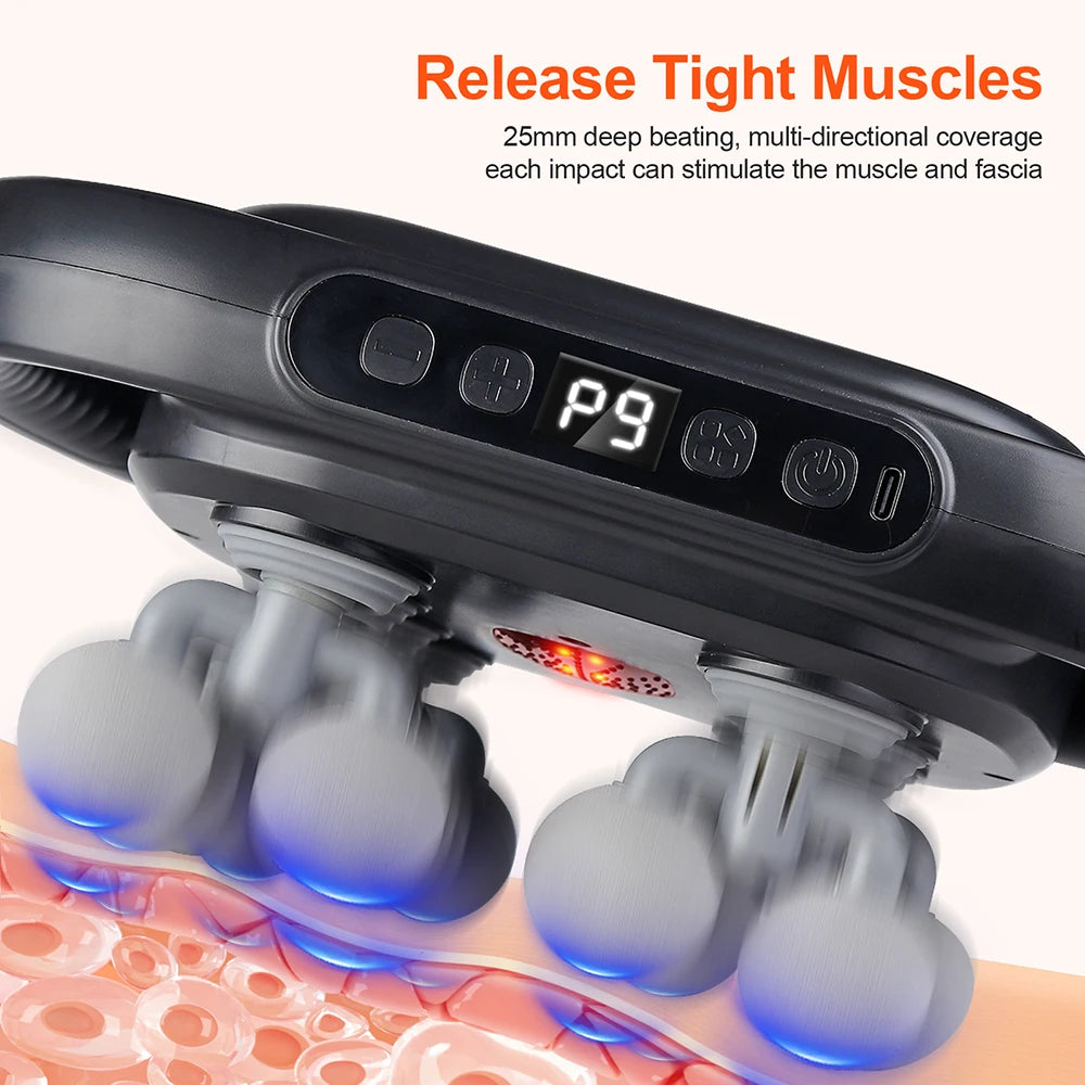 16-Head Percussion Massage Gun – High-Frequency Muscle Relief Device