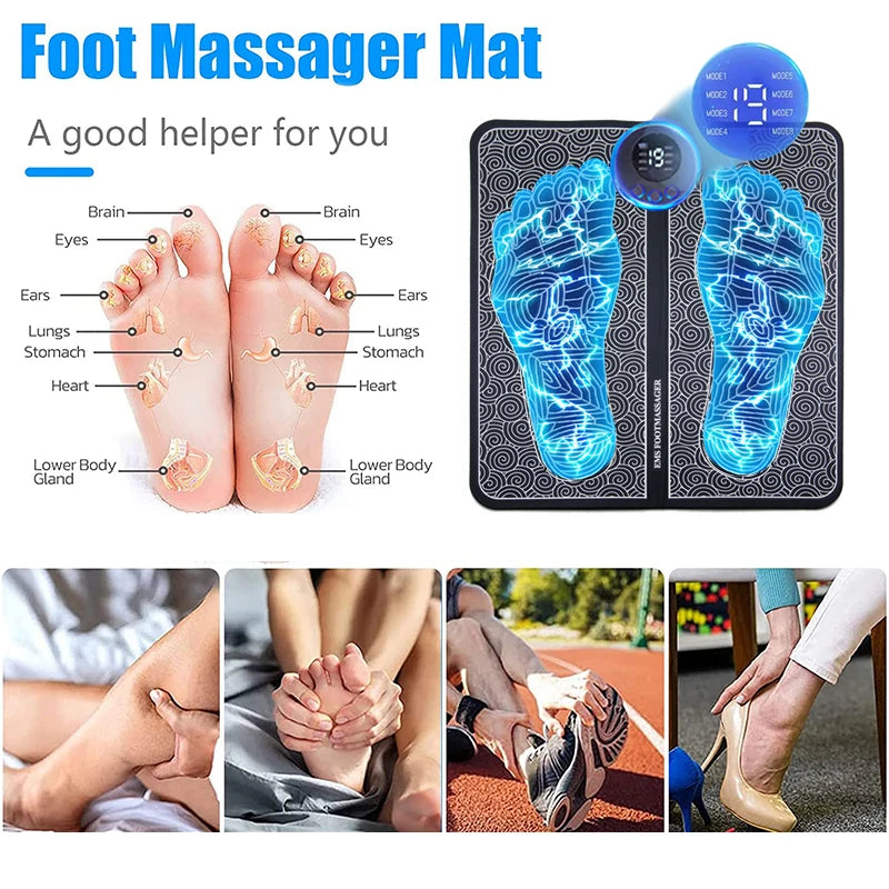 Electric EMS Foot Massager Mat – Muscle Training & Relaxation Tool