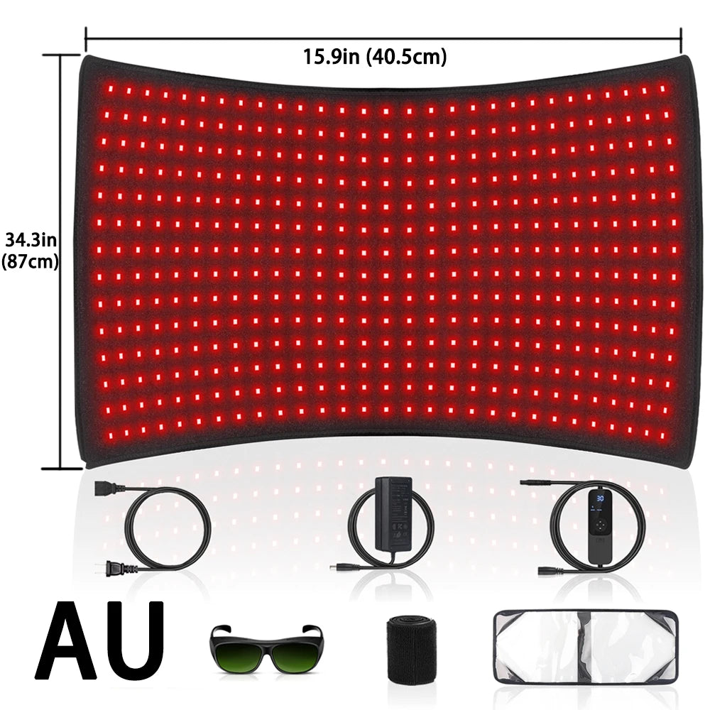 Red Light Therapy Heating Pad – Infrared 850nm Relief for Back, Waist & Shoulders