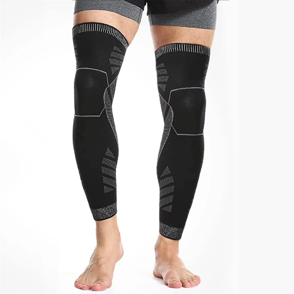 Full Leg Compression Sleeve – Long Knee Support for Sports & Pain Relief